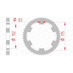 Couronne AFAM acier standard - 428