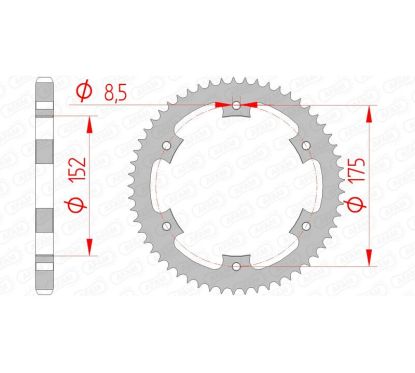 Couronne AFAM acier standard - 428