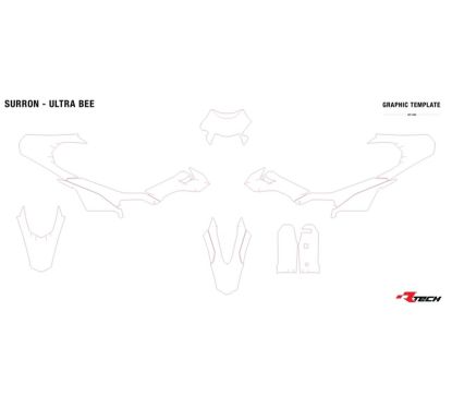 Kit plastique RACETECH - couleur origine 6 pièces