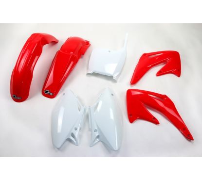 Kit plastique UFO couleur origine rouge/blanc Honda CRF450R