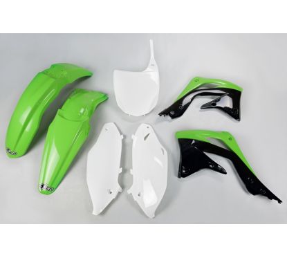 Kit plastique UFO couleur origine vert/noir/blanc Kawasaki KX450F