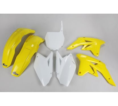 Kit plastique UFO couleur origine jaune/blanc (2009) Suzuki RM-Z250