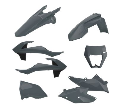 Kit plastique POLISPORT Enduro gris nardo KTM EXC/EXC-F