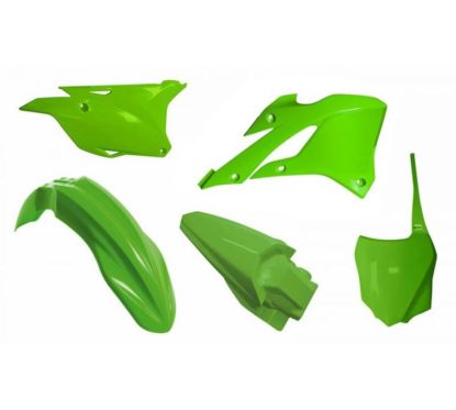 Kit plastiques RACETECH - couleur origine (22) Kawasaki KX85/112