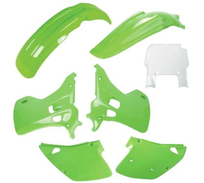 Kit plastiques POLISPORT couleur origine - Kawasaki KX 125/250