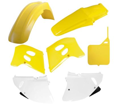 Kit plastiques POLISPORT couleur origine - Suzuki RM 125 (93-95)