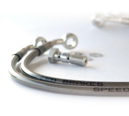 Durite d'embrayage Aviation SPEEDBRAKES inox/raccord alu
