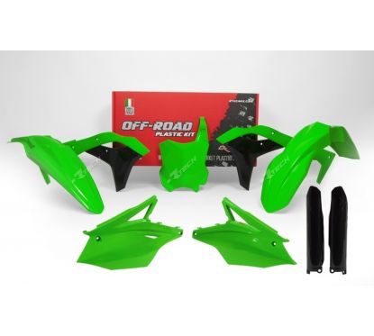 Kit plastique RACETECH vert fluo/noir Kawasaki KX250F