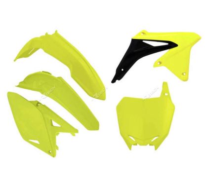 Kit plastique RACETECH jaune fluo Suzuki RM-Z250