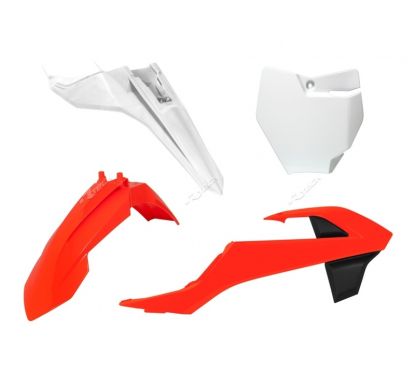 Kit plastique RACETECH couleur origine (2016) orange/blanc KTM SX65