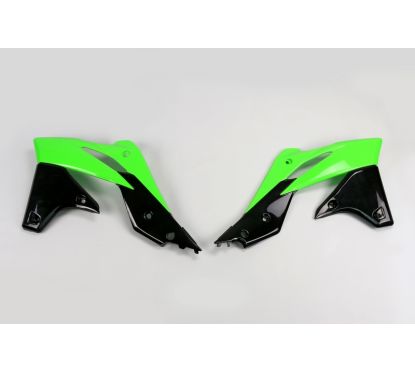 Ouïes de radiateur UFO couleur origine 2013 vert/noir Kawasaki KX250F