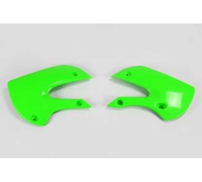 Ouïes de radiateur UFO vert Kawasaki KX65/KLX110