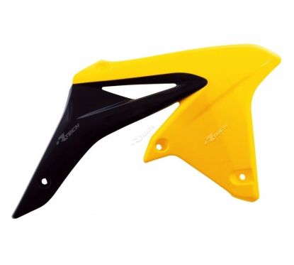 Ouïes de radiateur RACETECH couleur origine (2016) jaune/noir Suzuki RM-Z250