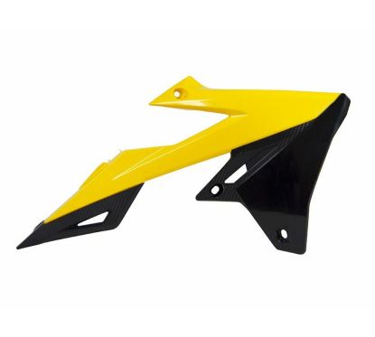 Ouïes de radiateur RACETECH jaune/noir Suzuki RM-Z450