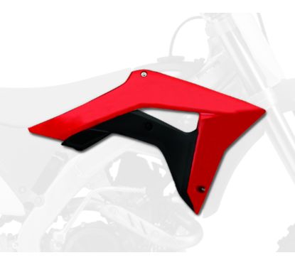 Ouïes de radiateur POLISPORT couleur origine 17 rouge/noir Honda CRF450R/RX