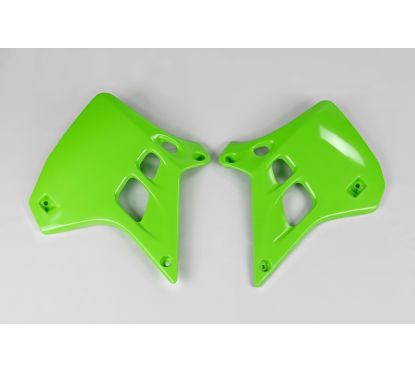 Ouïes de radiateur UFO vert Kawasaki KX125