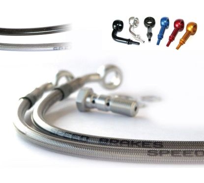 Durite de frein Aviation SPEEDBRAKES inox/raccord alu