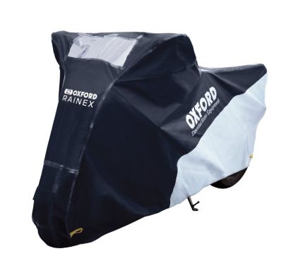 Housse de protection extérieur OXFORD Rainex noir/argent - moto / scooter - XL