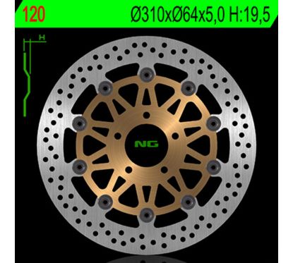 Disque de frein NG BRAKES rond flottant