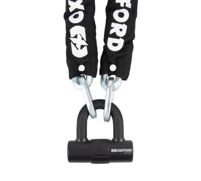 Chaîne antivol OXFORD HD - 1,5m x 9,3mm - homologué Sold Secure Silver / ART3