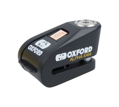 Bloque-disque alarme OXFORD XA14 - Ø14mm inox noir - Classe SRA / ART4 / Sold Secure Gold