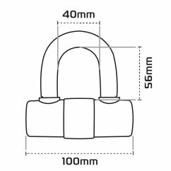 Bloque-disque OXFORD HD MAX - Ø14mm orange - homologué Sold Secure Gold