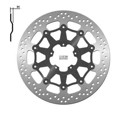 Disque de frein NG BRAKES rond flottant