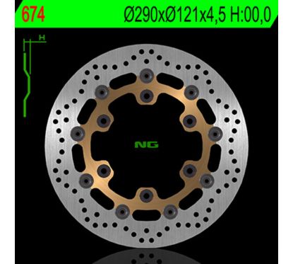 Disque de frein NG BRAKES rond flottant