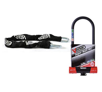 Kit antivol VECTOR Antivol U SuperMax L2 Ø16mm + Chaîne Ø13mm / 1,1m - Classe SRA / ART