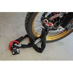 Kit antivol VECTOR Bloque-disque MiniMax+ Ø16mm + Chaîne Ø13mm / 1,3m + Fixation Ø22mm - Classe SRA / ART