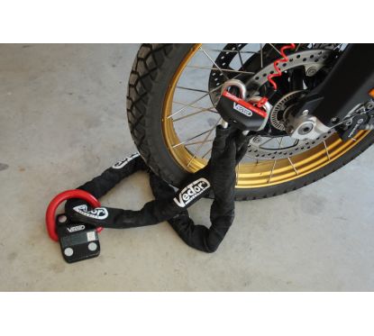 Kit antivol VECTOR Bloque-disque MiniMax+ Ø16mm + Chaîne Ø13mm / 1,3m + Fixation Ø22mm - Classe SRA / ART