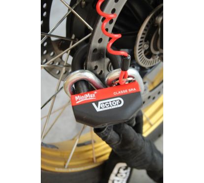 Kit antivol VECTOR Bloque-disque MiniMax+ Ø16mm + Chaîne Ø13mm / 1,1m - Classe SRA / ART