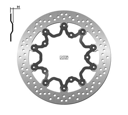 Disque de frein NG BRAKES rond flottant