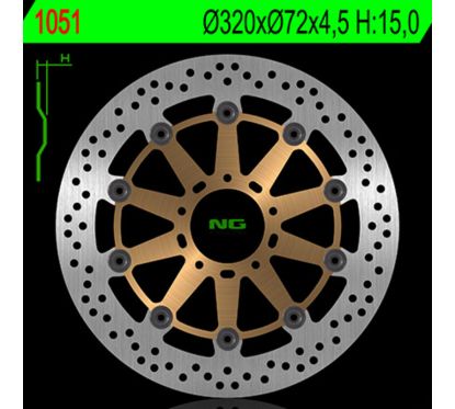 Disque de frein NG BRAKES rond flottant