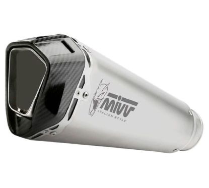 Silencieux MIVV universel Delta Race acero inoxodable / carbone - Côté droit