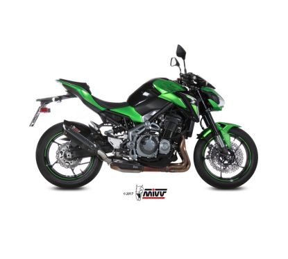 Silencieux MIVV Suono inox noir/casquette carbone Kawasaki Z900