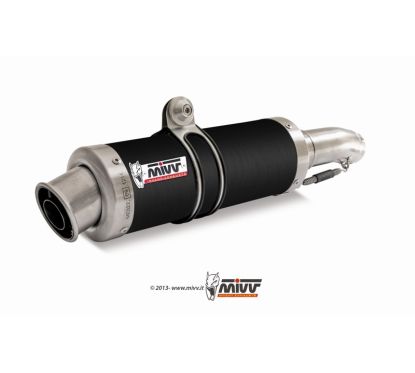 Silencieux double MIVV GP inox brossé noir Aprilia RSV1000