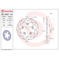 Disque de frein BREMBO Serie Oro rond fixe