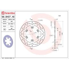 Disque de frein BREMBO Serie Oro rond fixe