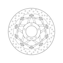 Disque de frein BREMBO Serie Oro rond flottant