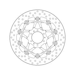 Disque de frein BREMBO Serie Oro rond flottant