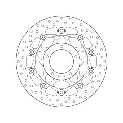 Disque de frein BREMBO Serie Oro rond flottant