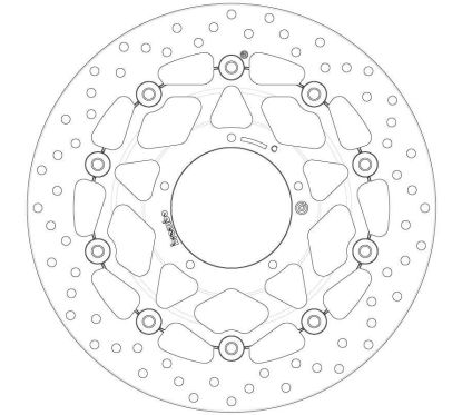 Disque de frein BREMBO Serie Oro rond flottant