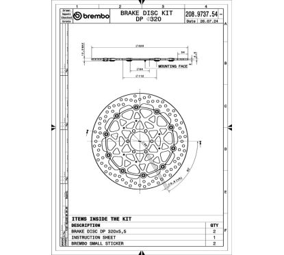Disques de frein BREMBO UPGRADE Supersport rond flottant - la paire