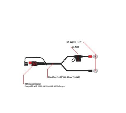 Connecteurs à œillet BS BATTERY PA-01 - boîte de 20