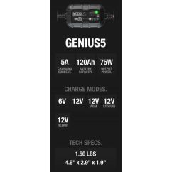 Chargeur de batterie intelligent NOCO Genius5 6/12V 5A