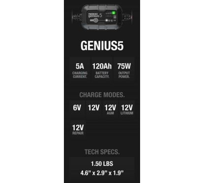 Chargeur de batterie intelligent NOCO Genius5 6/12V 5A