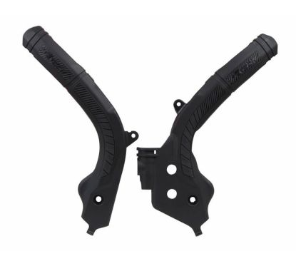 Protections de cadre RACETECH bi-matières orange/noir