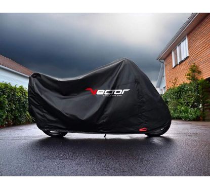 Housse de protection intérieure/extérieure VECTOR H20 pour moto/scooter - noir