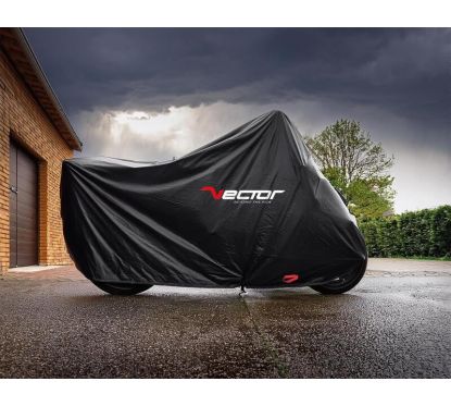 Housse de protection extérieure VECTOR Black Cotton pour moto/scooter - noir